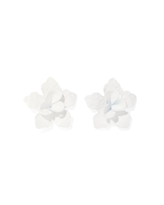 Maxine Statement Earrings - White