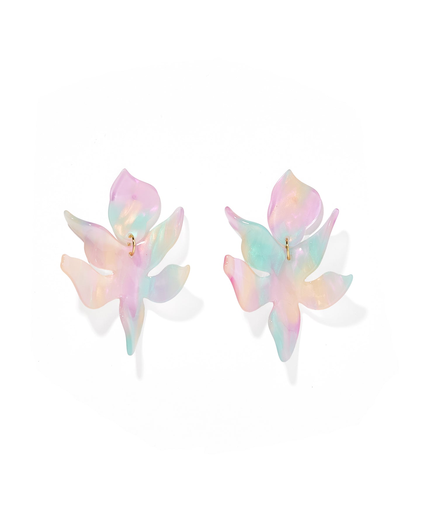 Flora Statement Earrings - Prism Pastel