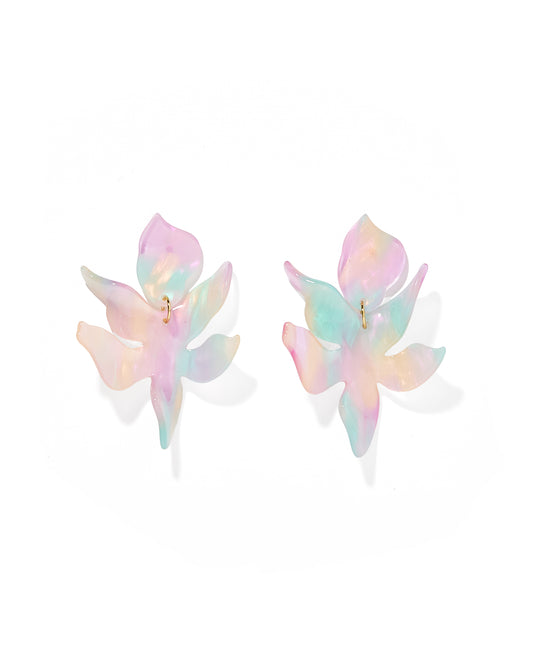 Flora Statement Earrings - Prism Pastel