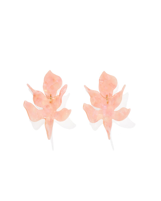Flora Statement Earrings - Peach Bellini
