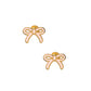 Screwback Stud Earrings - Sadie Bow Light Pink