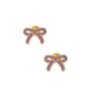Screwback Stud Earrings - Sadie Bow Purple