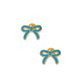 Screwback Stud Earrings - Sadie Bow True Blue