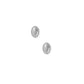 Screwback Stud Earrings - Drew Oval Silver