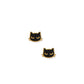 Screwback Stud Earrings - Black Cat