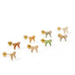 Screwback Stud Earrings - Sadie Bow Green