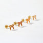 Screwback Stud Earrings - Sadie Bow Orange