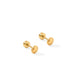 Screwback Stud Earrings - Drew Round Gold