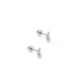 Screwback Stud Earrings - Emma Silver
