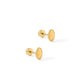 Screwback Stud Earrings - Drew Oval Gold