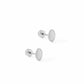 Screwback Stud Earrings - Drew Oval Silver
