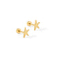 Screwback Stud Earrings - Starfish Gold