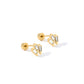 Screwback Stud Earrings - Demi Gold