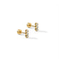 Screwback Stud Earrings - Poppy