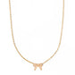Necklace - Sadie Bow Light Pink