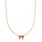 Necklace - Sadie Bow Maroon