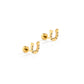 Screwback Stud Earrings - Horseshoe Gold