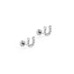 Screwback Stud Earrings - Horseshoe Silver