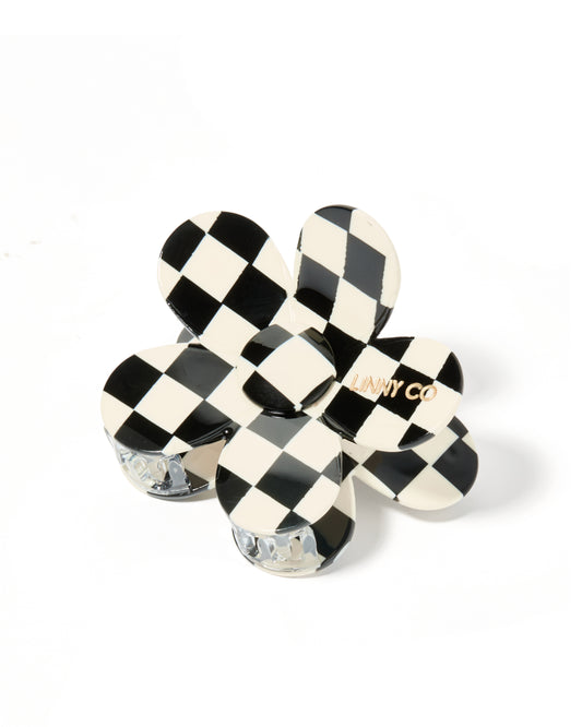 Hair Clip - Gigi - Black and White Checkered