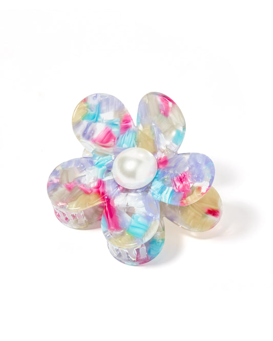 Hair Clip - Gigi - Pearl Center - Rainbow