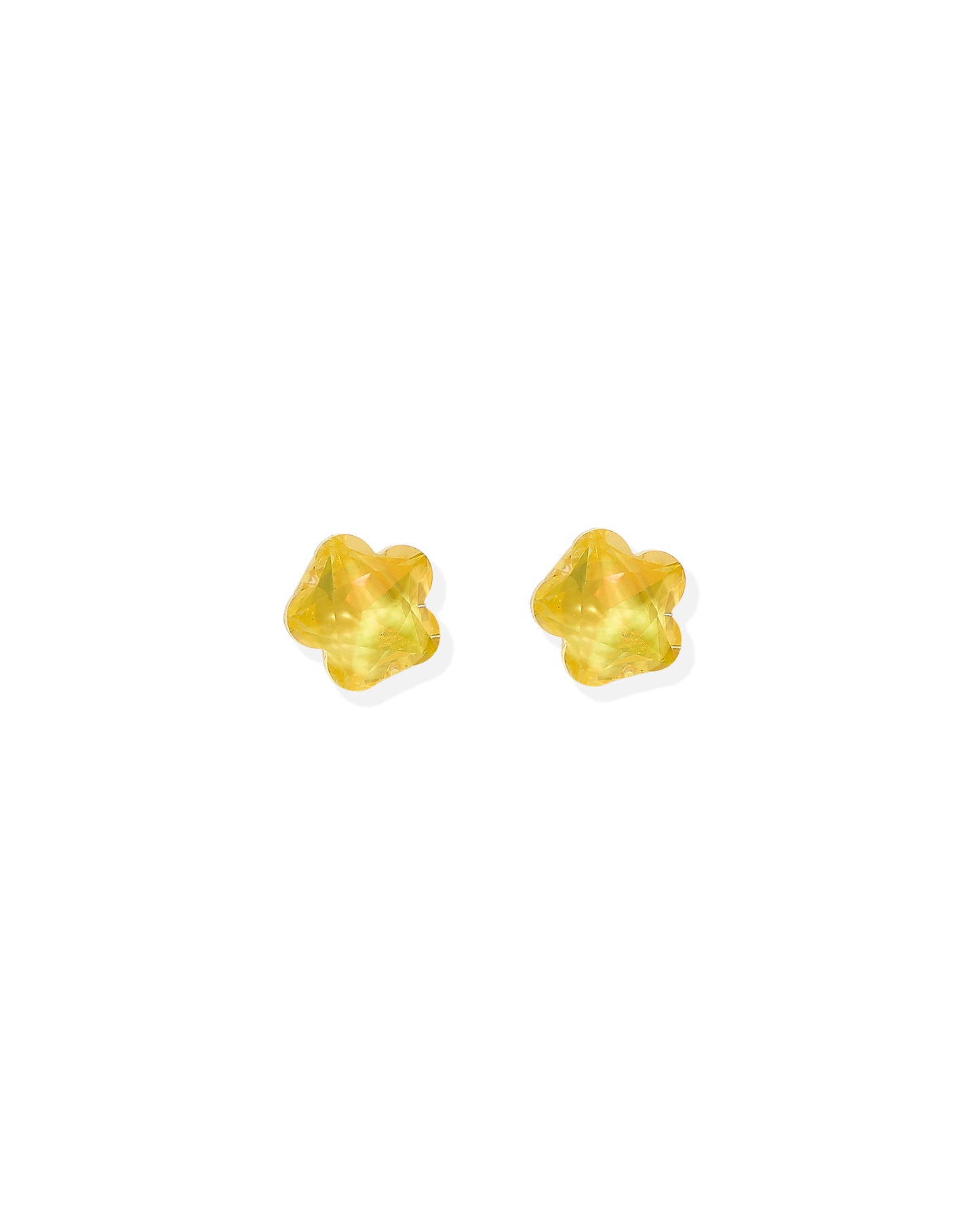 Screwback Stud Earrings Lux - Candy Star Sunshine Yellow