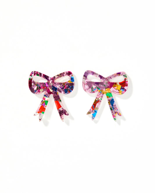 Sophia - Pink Birthday Confetti - Earrings