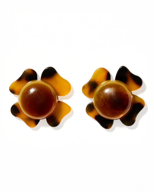 Amelia - Brown Tortoise - Earrings