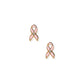 Screwback Stud Earrings - Breast Cancer Ribbon