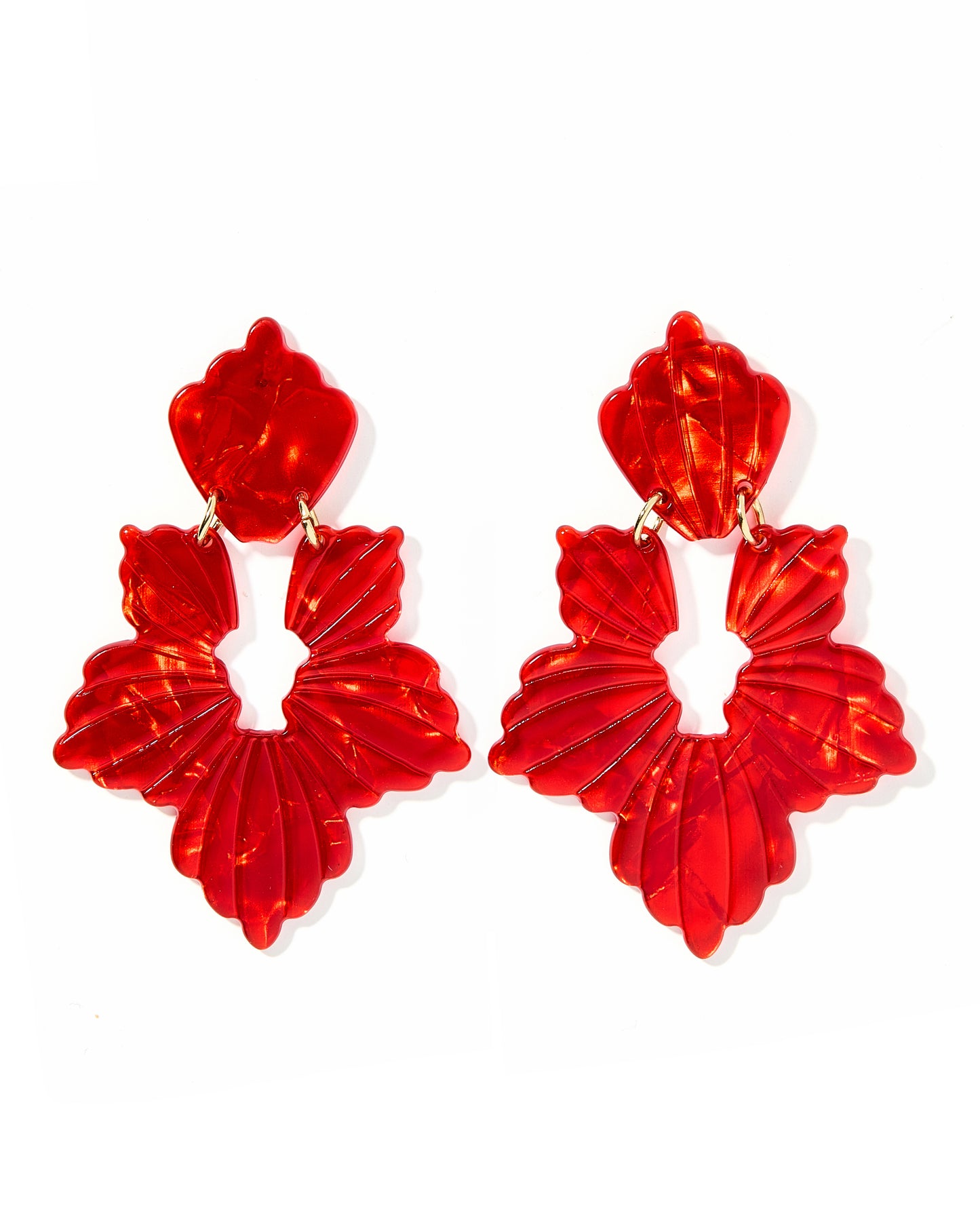 Michelle - Pearlized Red - Earrings