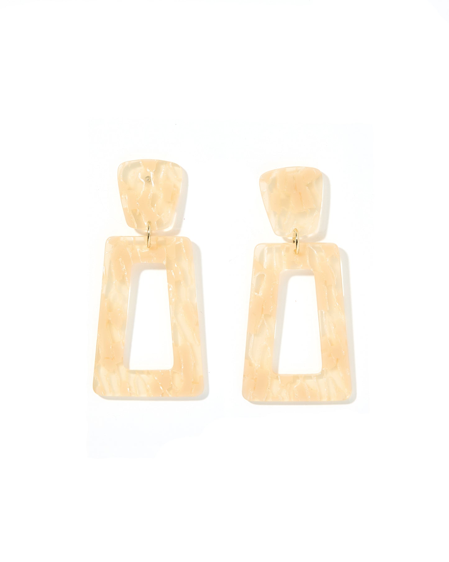 Kennedy - Champagne Checkered - Earrings