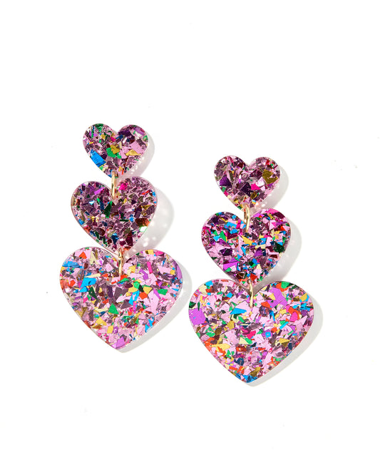 Penny - Pink Birthday Confetti - Earrings