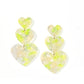 Penny - Neon Yellow Clouds - Earrings