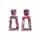 Kennedy - Pink Birthday Confetti - Earrings