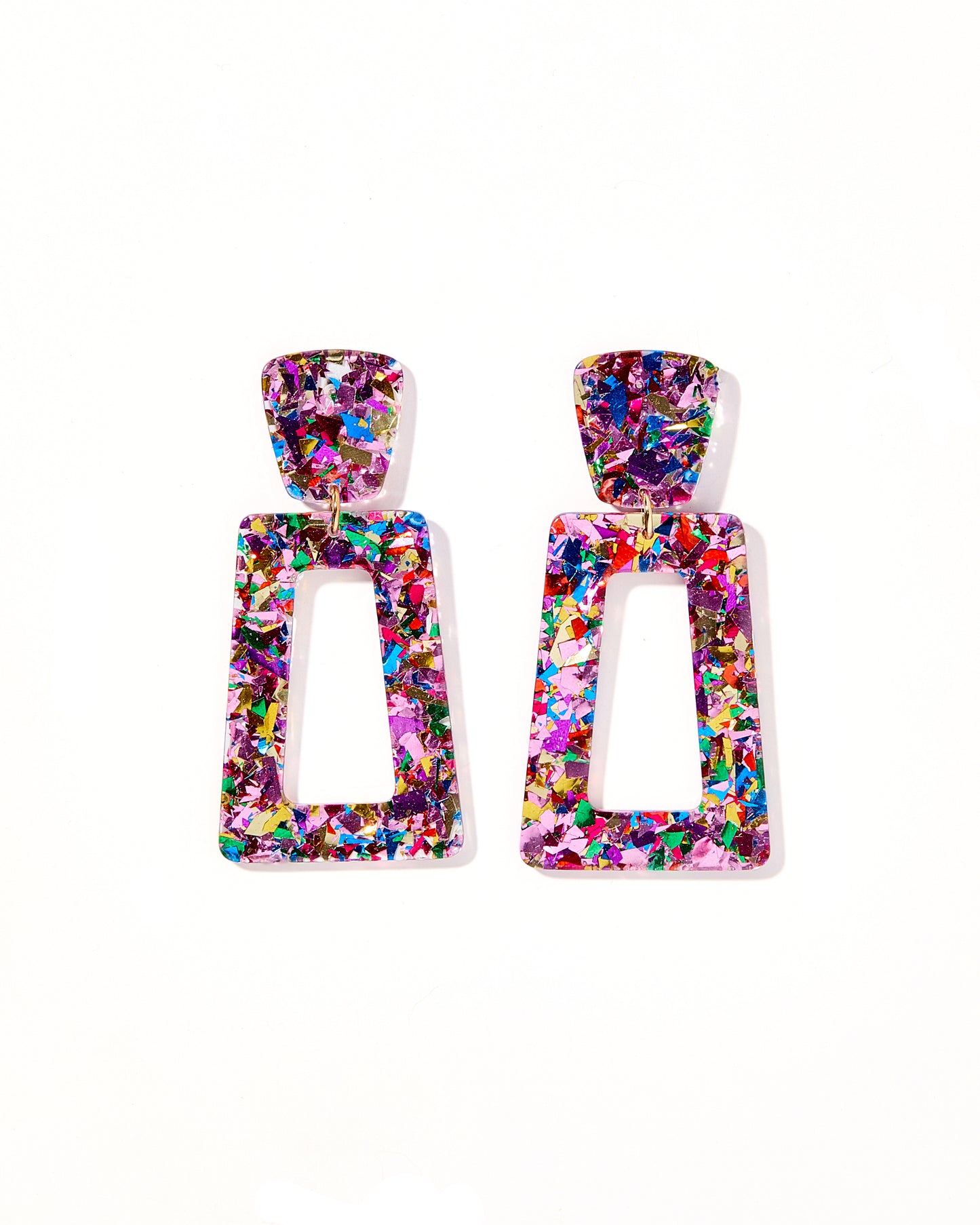 Kennedy - Pink Birthday Confetti - Earrings