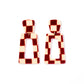 Kennedy - Maroon Checkered - Earrings