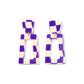 Kennedy - Purple Checkered - Earrings