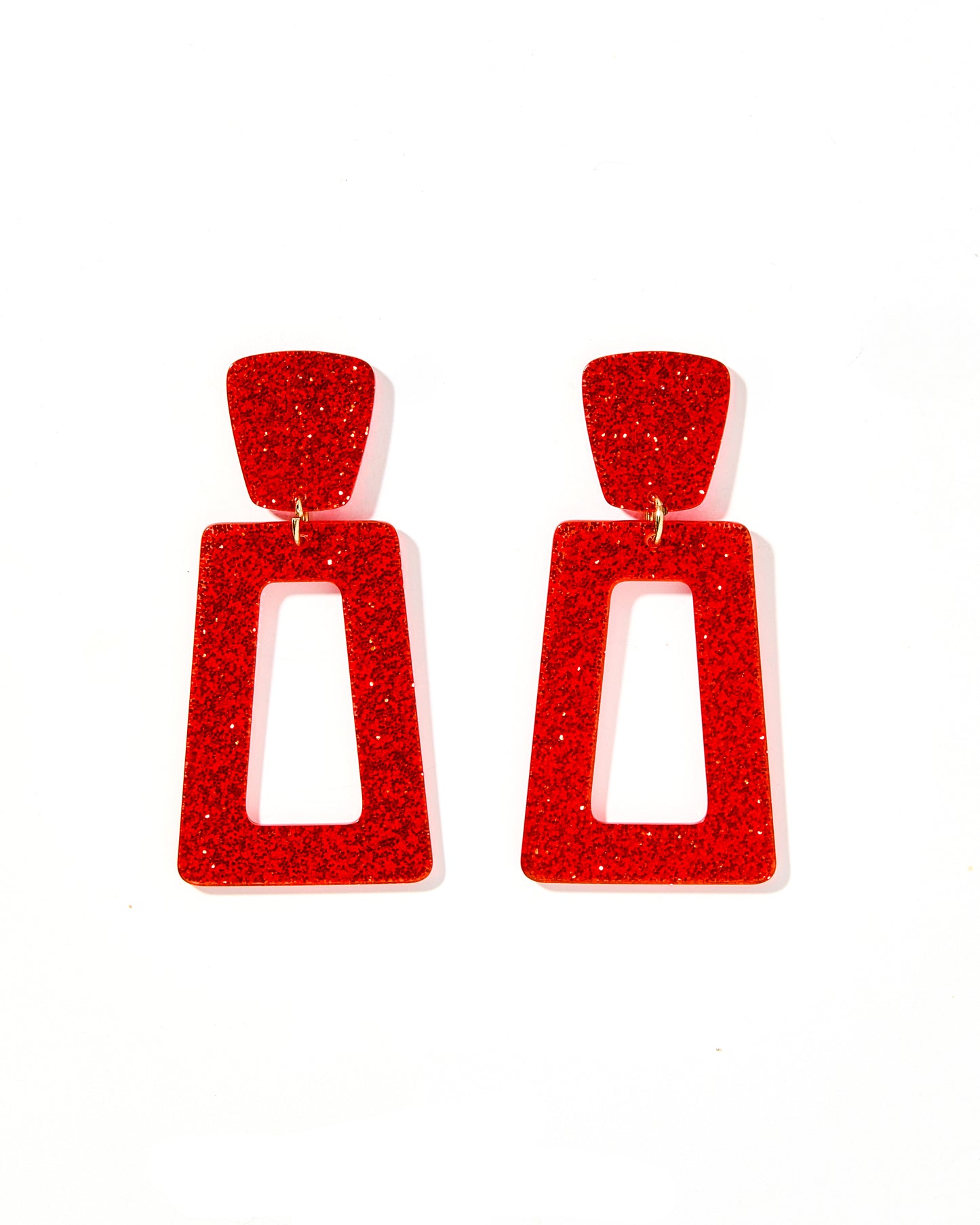 Kennedy - Red Glitter - Earrings