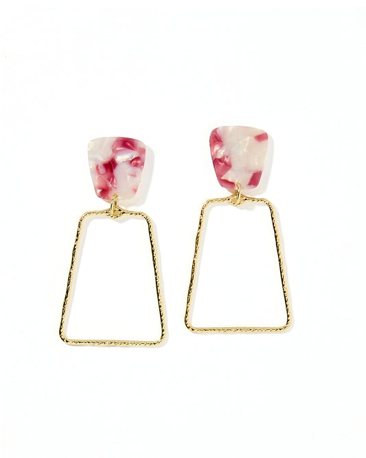 Kaelyn - Maroon Camo - Earrings