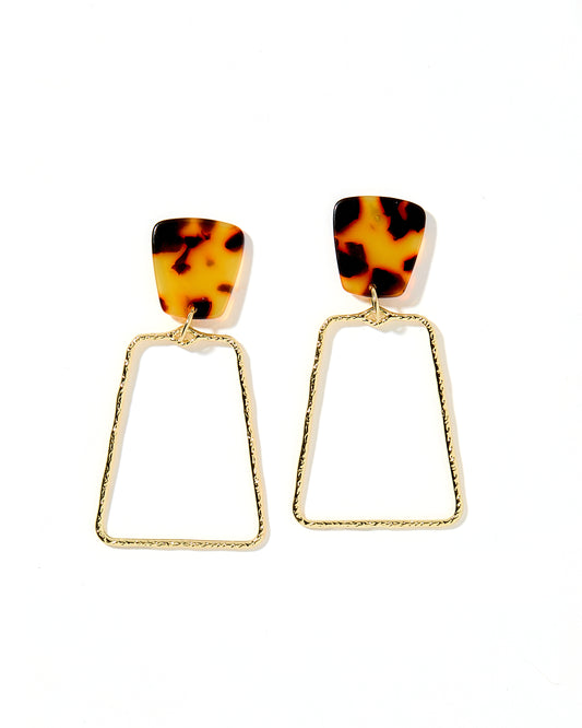 Kaelyn - Brown Tortoise - Earrings