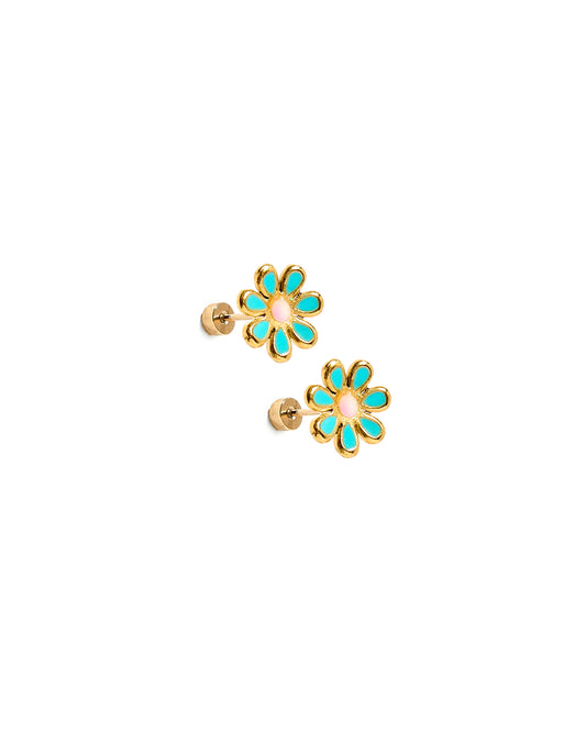 Screwback Stud - Elsie - Teal