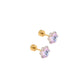Screwback Stud Earrings Lux - Candy Flower Lilac