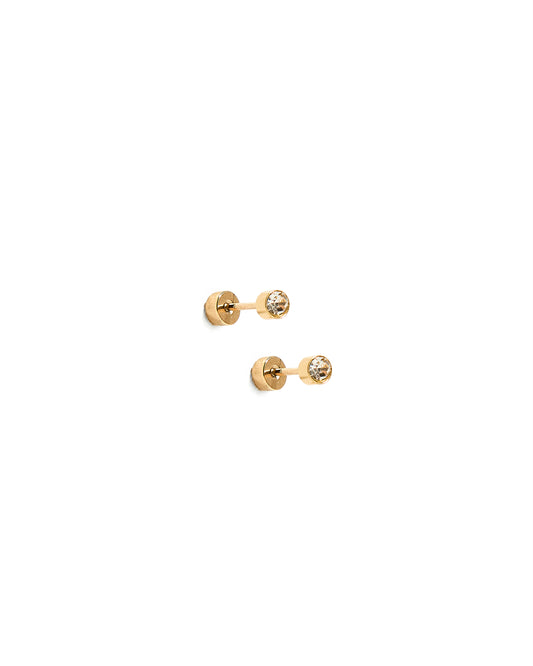 Screwback Stud - Juliet - Clear - 3mm