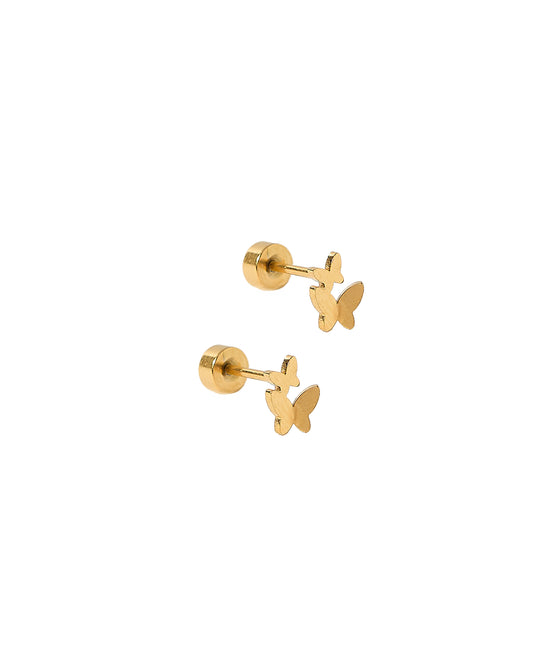 Screwback Stud Earrings - Lark Butterfly