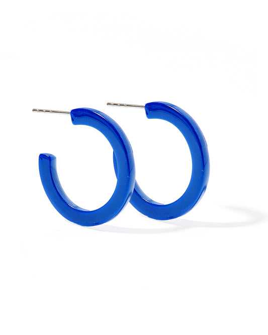 Holly Mini Hoop Earrings - True Blue