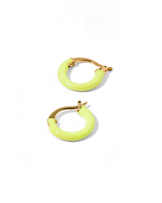 Mia - Gold-Filled - Neon Yellow - Earrings