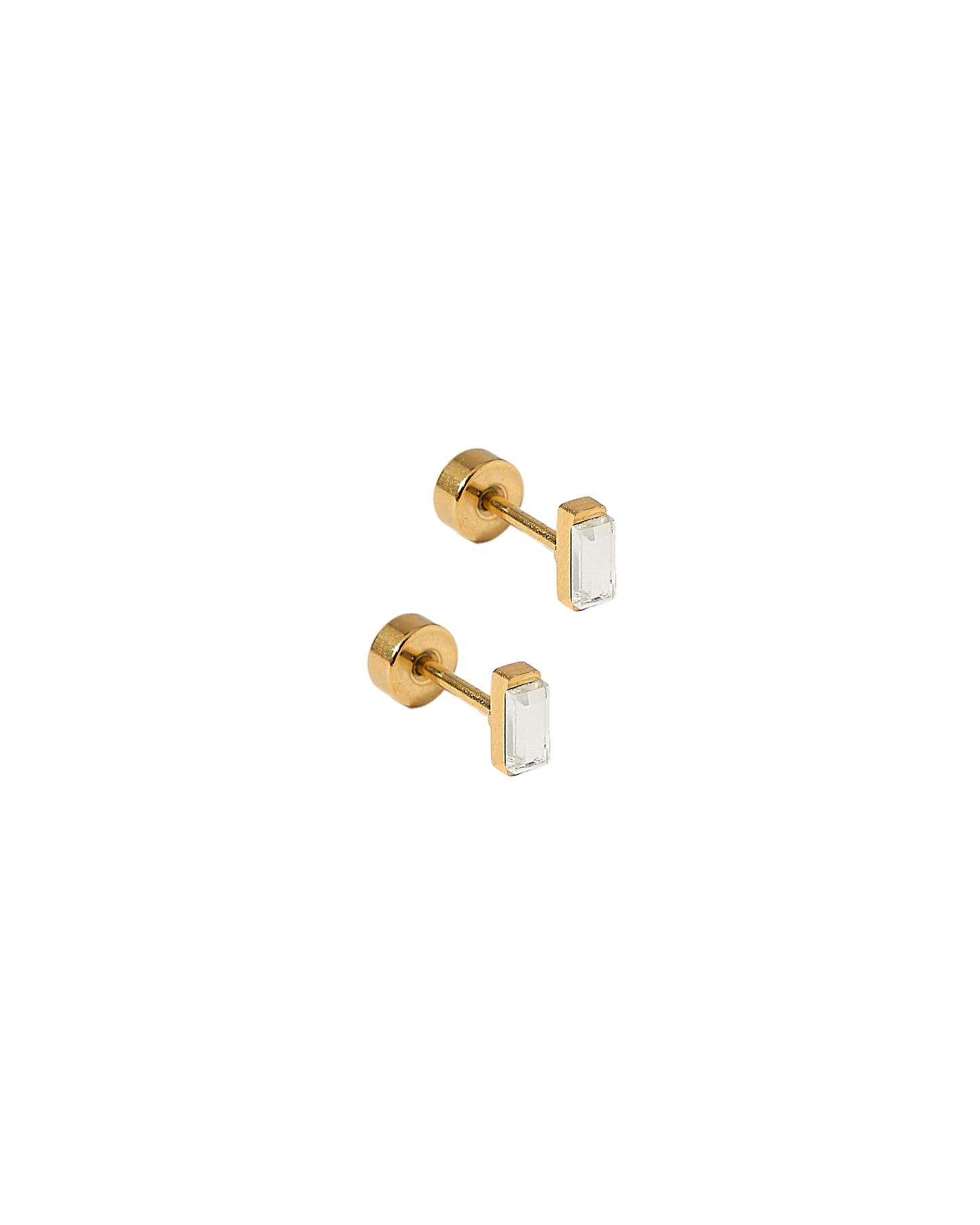 Screwback Stud Earrings - Micro Amber