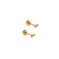 Screwback Stud Earrings - Micro Bar