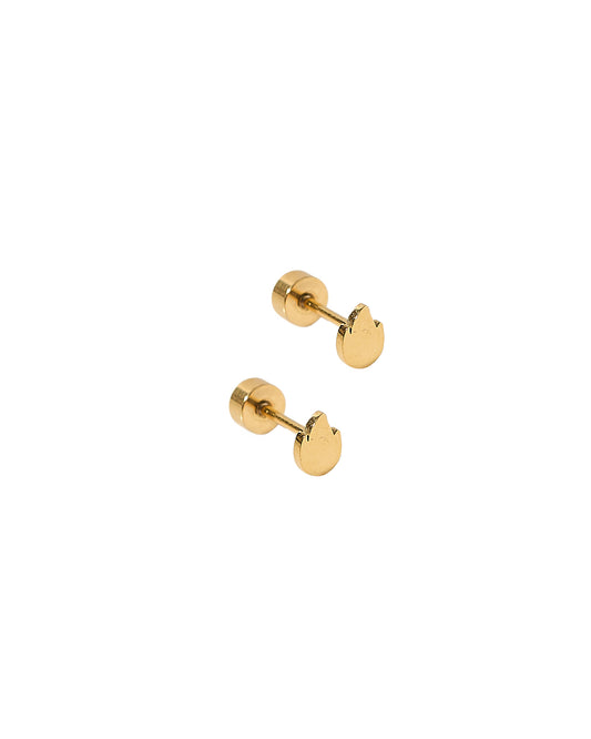 Screwback Stud Earrings - Micro Flame