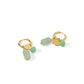 Huggie Charm Earrings - Evergreen