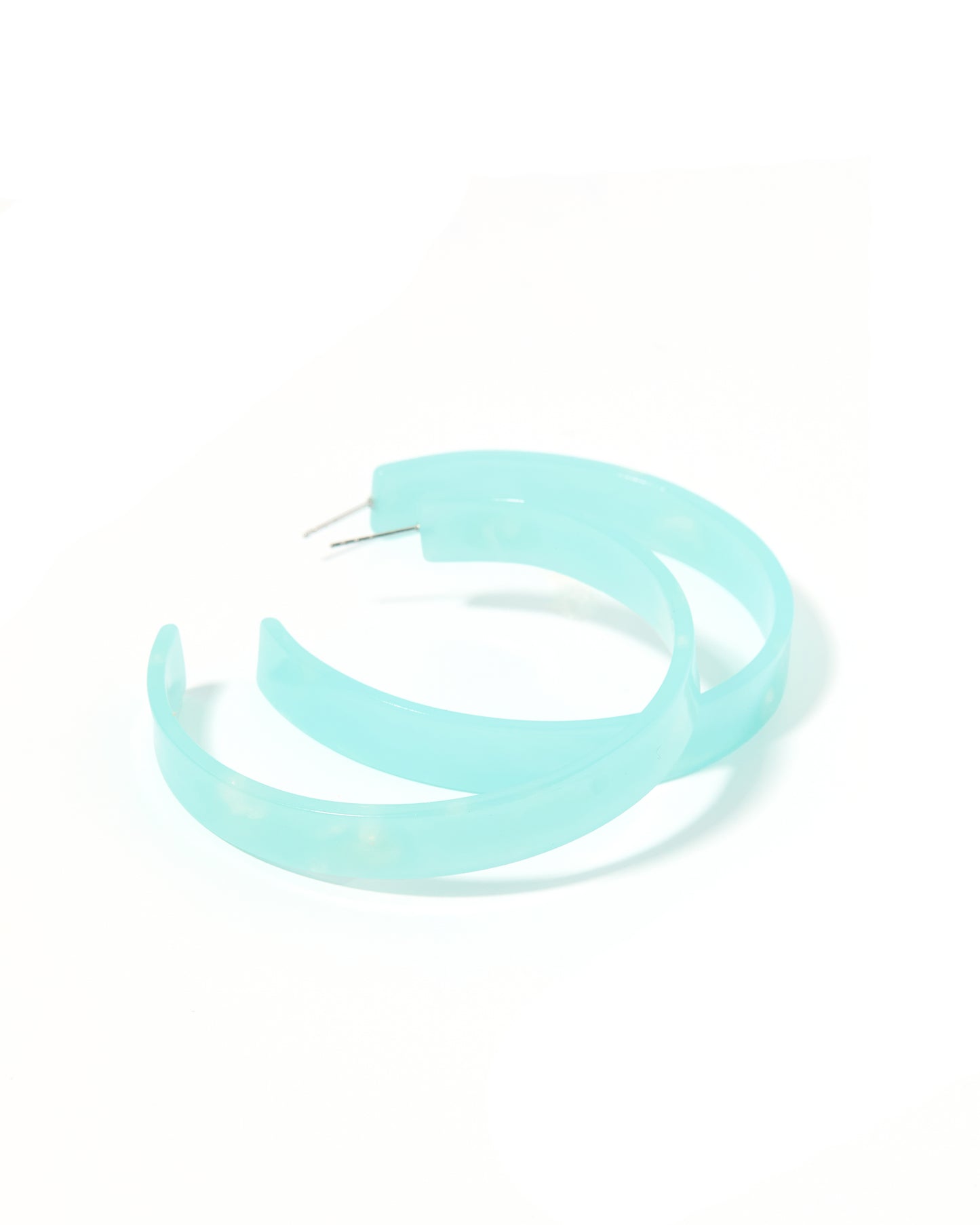 Ashley - Mega Hoop - Blue Aqua - Earrings